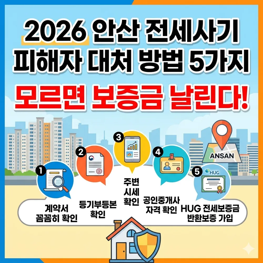 2026 안산 전세사기 피해자 대처 방법 5가지, 모르면 보증금 날린다