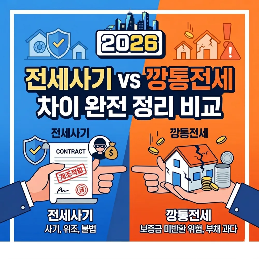 2026 전세사기 vs 깡통전세 차이 완전 정리 비교