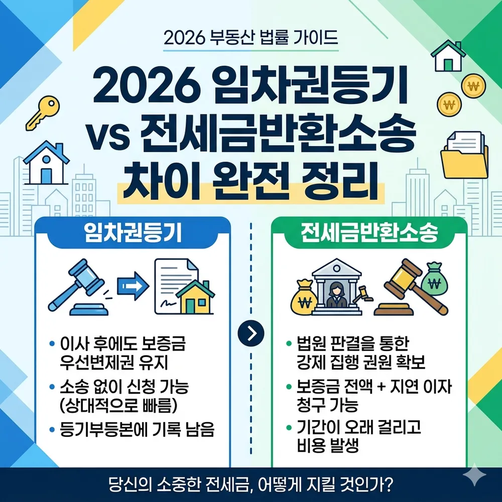 2026 임차권등기 vs 전세금반환소송 차이 완전 정리