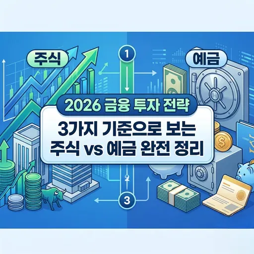 2026 금융 투자 전략 3가지 기준으로 보는 주식 vs 예금 완전 정리