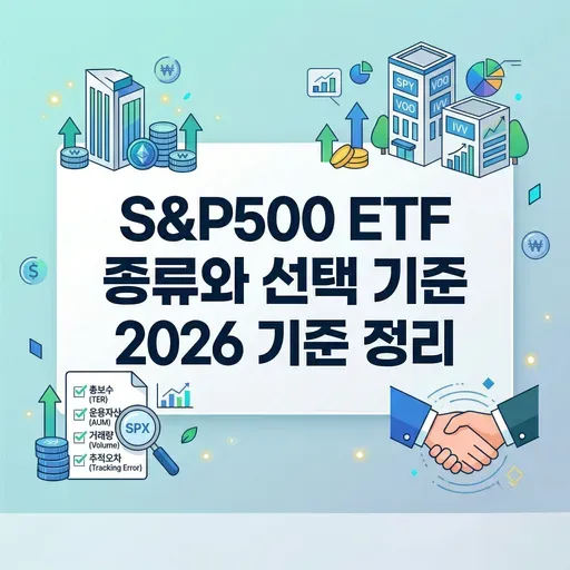 S&P500 ETF 종류와 선택 기준 2026 기준 정리