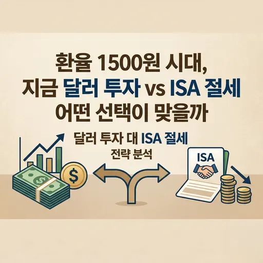 환율 1500원 시대, 지금 달러 투자 vs ISA 절세 어떤 선택이 맞을까