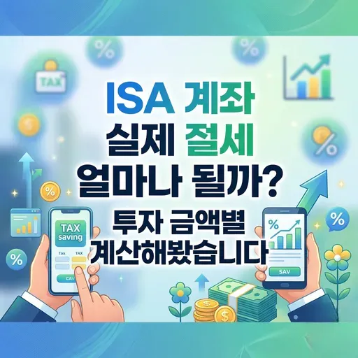 ISA 계좌 절세 효과, 투자 금액별로 실제 얼마나 차이 나는지 계산해봤습니다