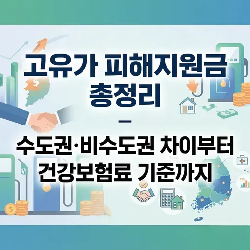 고유가 피해지원금 총정리 — 수도권·비수도권 차이부터 건강보험료 기준까지