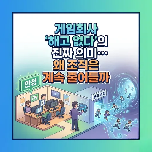 게임회사 '해고 없다'의 진짜 의미… 왜 조직은 계속 줄어들까