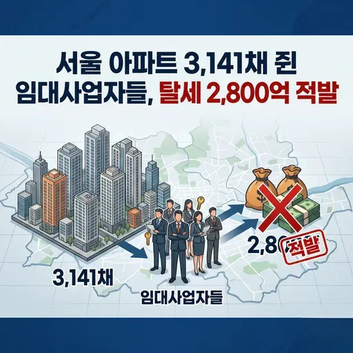 서울 아파트 3,141채 쥔 임대사업자들, 탈세 2,800억 적발